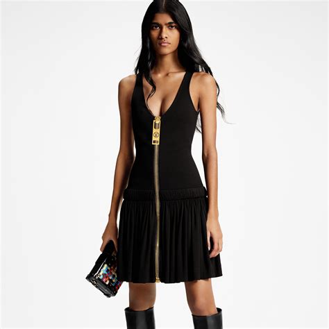 louis vuitton black dress 2015|louis vuitton zipper dress.